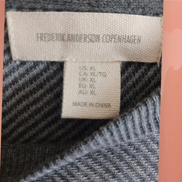 Frederik Anderson Copenhagen pullover men sweater size Xlarge gray color - Picture 3 of 8
